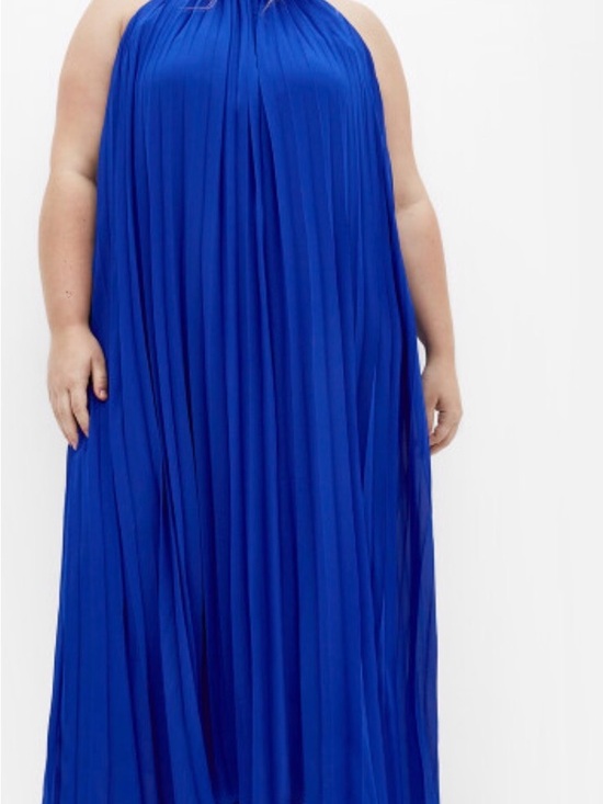 City Chic Dresses & Skirts - City Chic Royal Blue Pleated Halter Maxi Dress Size L/20